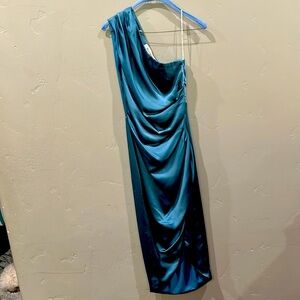 Elliott dress powder blue satin